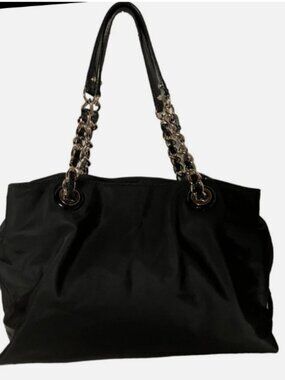 KATE SPADE ELENA BLACK NYLON SHOULDER BAG TOTE MULTIPLE INTERIOR POCKETS & SIDE
